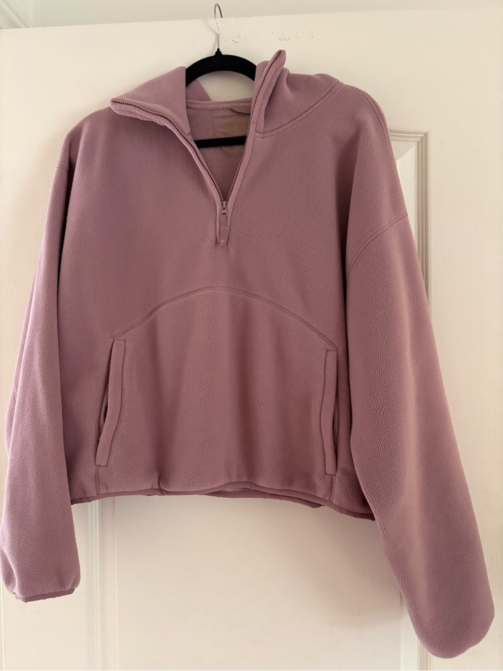 Aritzia Golden Women’s Half-Zip Fleece Pullover - Dusty Mauve / pink